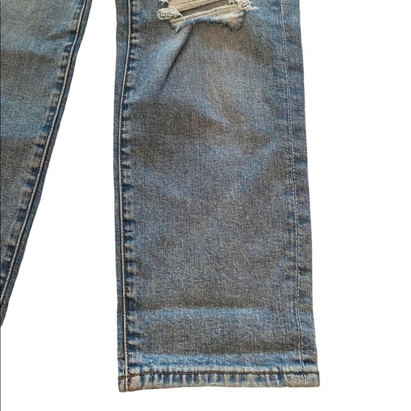 Express NWOT Super High Waisted Slim Ankle Length Ripped Knee Jeans - Picture 6 of 6